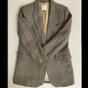 (NWT) Sandro, Size36, Paule Herringbone Blazer With Sequins In Multicolor